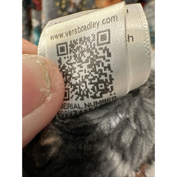 Vera Bradley Women's 2X/3X  Hooded Fleece Tie Robe Grey Holiday Dog Show - Picture 10 of 11